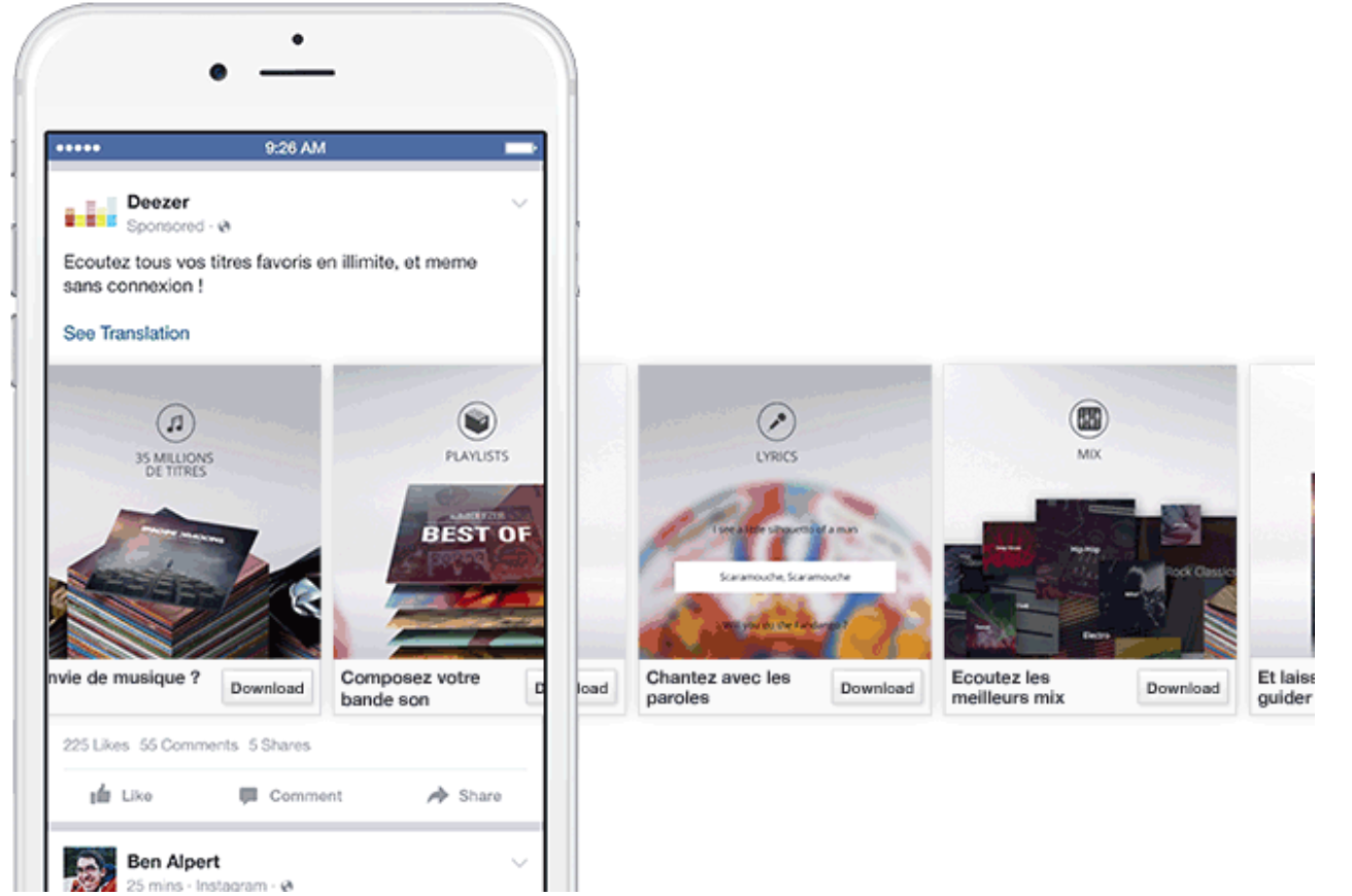 Facebook轮播广告 维；ザ