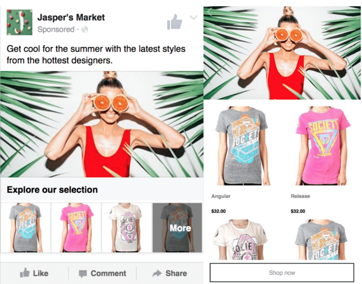 Facebook精品栏广告 维；ザ